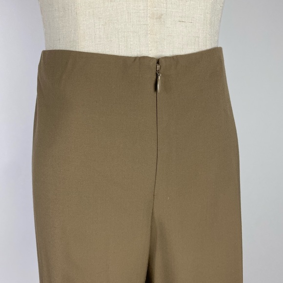 PEACE OF CLOTH Straight Leg Tan Full Length Pant Made in USA 6 - Picture 3 of 11
